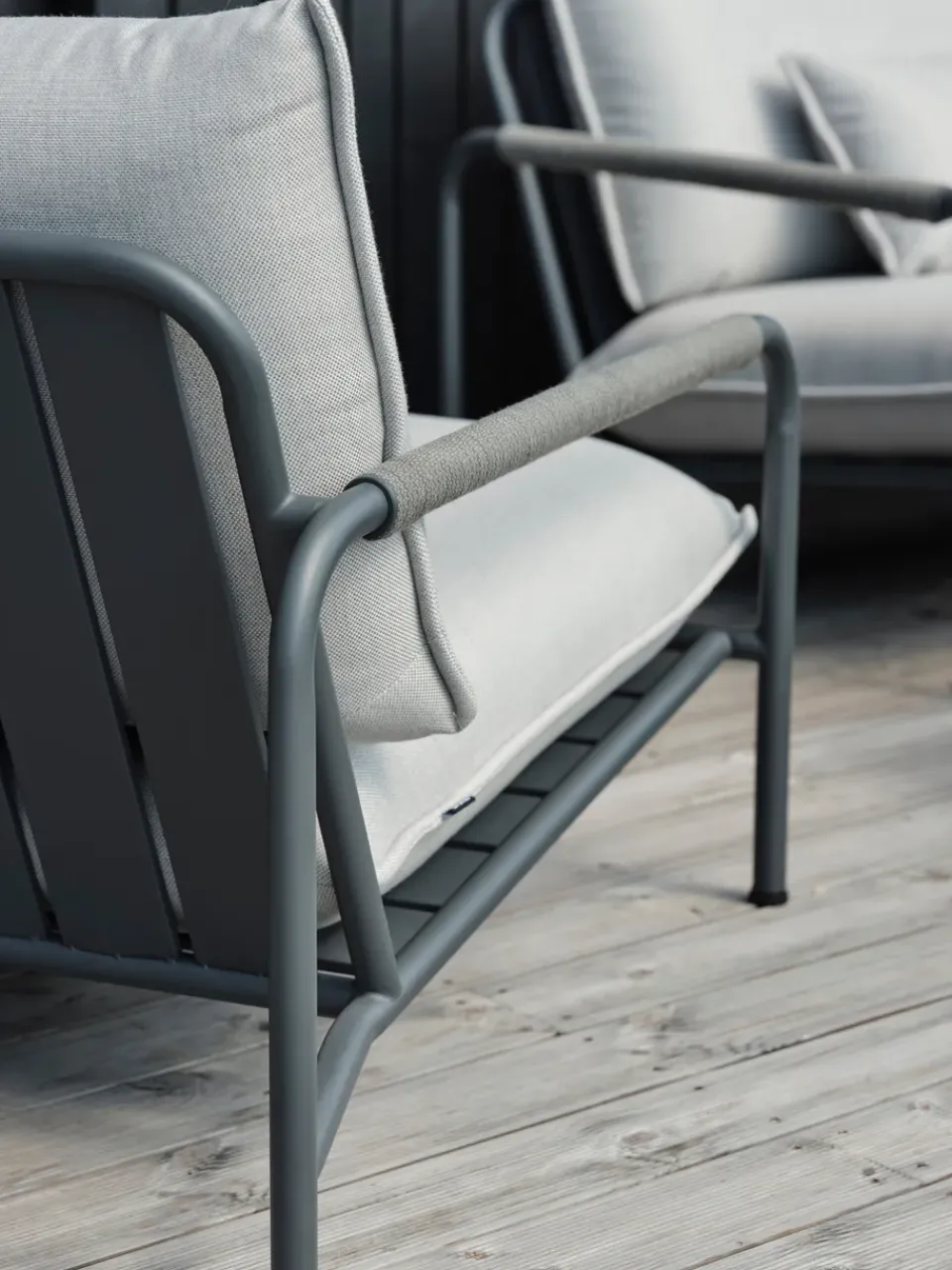 Butaca Lounge Lerberget, Anthracite-fresno*Brafab Sale