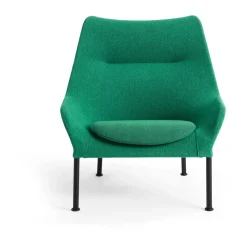 Butaca Lounge O2 Lounge Chair, Soft green-acero lacado negro*HAY Online