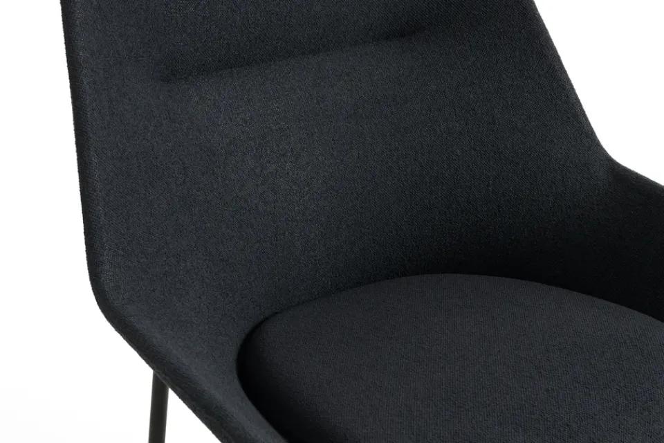 Butaca Lounge O2 Lounge Chair, Soft black-acero lacado*HAY Hot