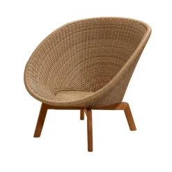 Butaca Lounge Peacock Weave, Natural, patas de teca*Cane-line New