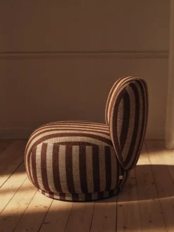 Butaca Lounge Rico lounge piccolo, Louisiana, Sand-chocolate*Ferm Living Outlet