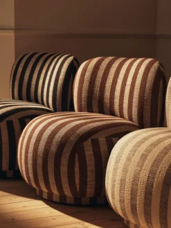 Butaca Lounge Rico lounge piccolo, Louisiana, Sand-chocolate*Ferm Living Outlet