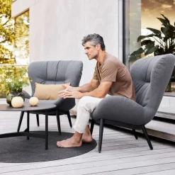 Butaca Lounge Serene, airtouch grey*Cane-line Best