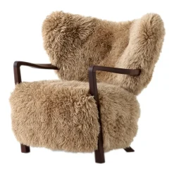 Butaca Lounge Wulff Lounge Chair ATD2, Nogal tratado-Sheepskin honey*&Tradition Best