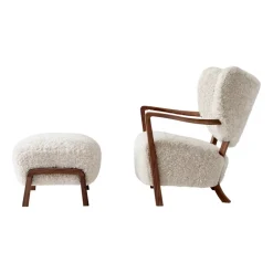Butaca Lounge Wulff Lounge Chair ATD2 incl. puf ATD3, nogal aceitado-Moonlight*&Tradition Clearance