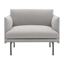 Butaca Outline chair tela, Clay 12-Black*Muuto