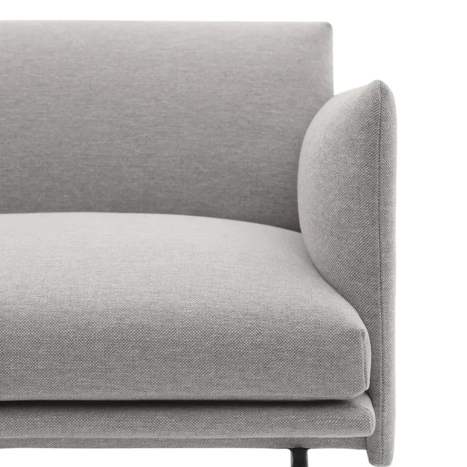 Butaca Outline chair tela, Clay 12-Black*Muuto