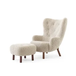 Butaca Petra VB3 High incl. pouf ATD1, Nogal aceitado-Sheepskin Moonlight*&Tradition Clearance