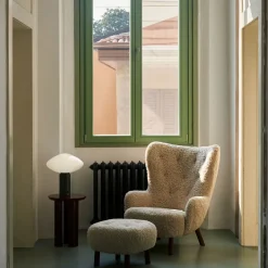 Butaca Petra VB3 High incl. pouf ATD1, Nogal aceitado-Sheepskin Moonlight*&Tradition Clearance