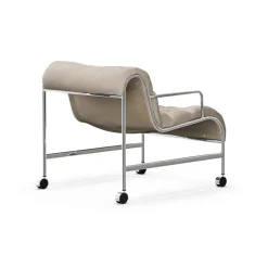 Butaca Sunny con reposabrazos, Mauro Putty–estructura cromada con ruedas*Lammhults Hot