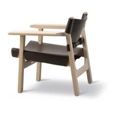 Butaca The Spanish Chair, Cuero oscuro-roble enjabonado*Fredericia Furniture Outlet