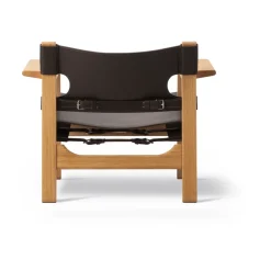 Butaca The Spanish Chair, Cuero oscuro-roble aceitado*Fredericia Furniture Sale