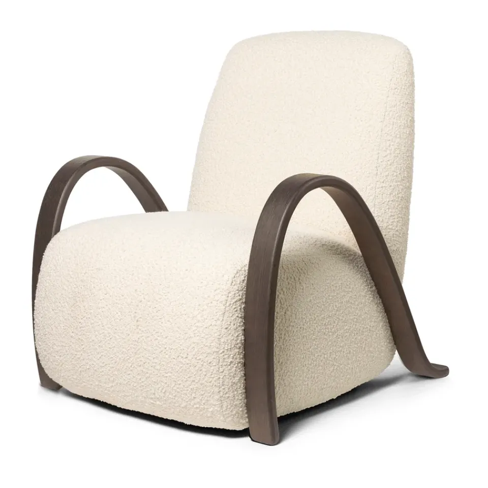 Buur lounge chair Nordic Bouclé, roto*Ferm Living Clearance