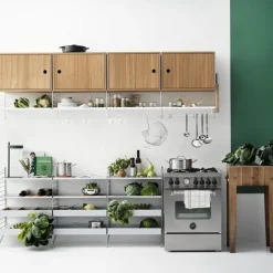 Cabinet con puerta batiente , Fresno teñido de , 58x30 cm*String Clearance