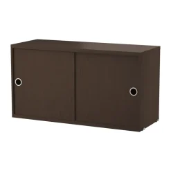 Cabinet con puertas correderas , Roble oscuro, 78×30 cm*String Discount