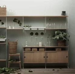 Cabinet con puertas correderas , Roble, 78x30 cm*String Discount