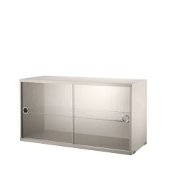 Cabinet vitrina con puertas correderas de cristal , , 78x30 cm*String Outlet