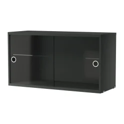 Cabinet vitrina con puertas correderas de cristal , oscuro*String Sale