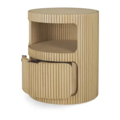 Cajonera Boomerang con cerradura, Roble, Ø45 cm*Ethnicraft Online