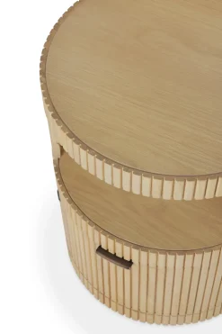 Cajonera Boomerang con cerradura, Roble, Ø45 cm*Ethnicraft Online