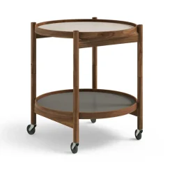 Carrito Bølling Tray Table model 50, Stone, estructura de nogal aceitado*Brdr. Krüger Hot