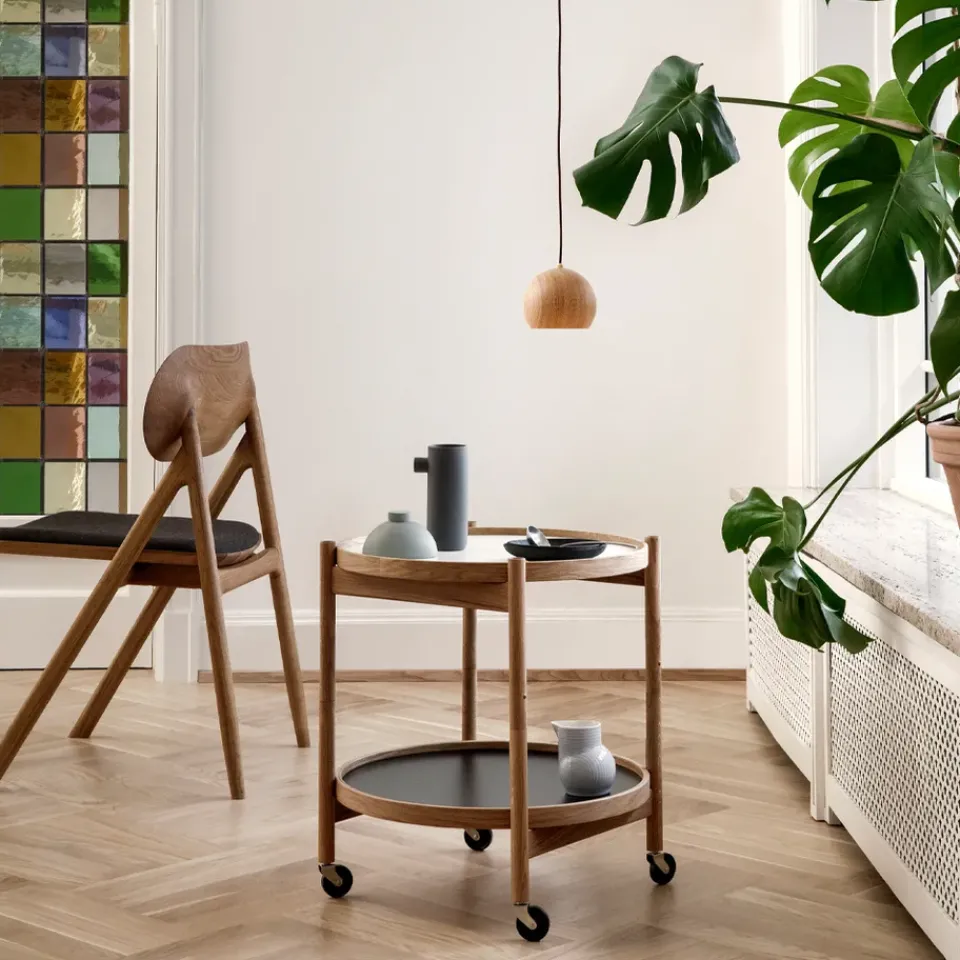 Carrito Bølling Tray Table model 50, Base, estructura de roble sin tratar*Brdr. Krüger New