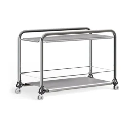 Carrito con ruedas Tension, Cromo-acero inoxidable*Lammhults New