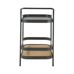 Carrito Roll, Lava grey, incl. tablero de mesa teca*Cane-line Best