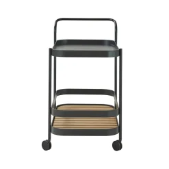 Carrito Roll, Lava grey, incl. tablero de mesa teca*Cane-line Best
