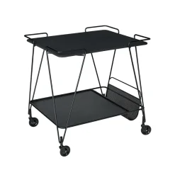 Carro con ruedas Matégot Trolley, Black*GUBI New