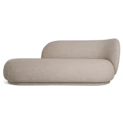 Chaiselongue Diván bouclé Rico derecha, Bouclé sand*Ferm Living Sale