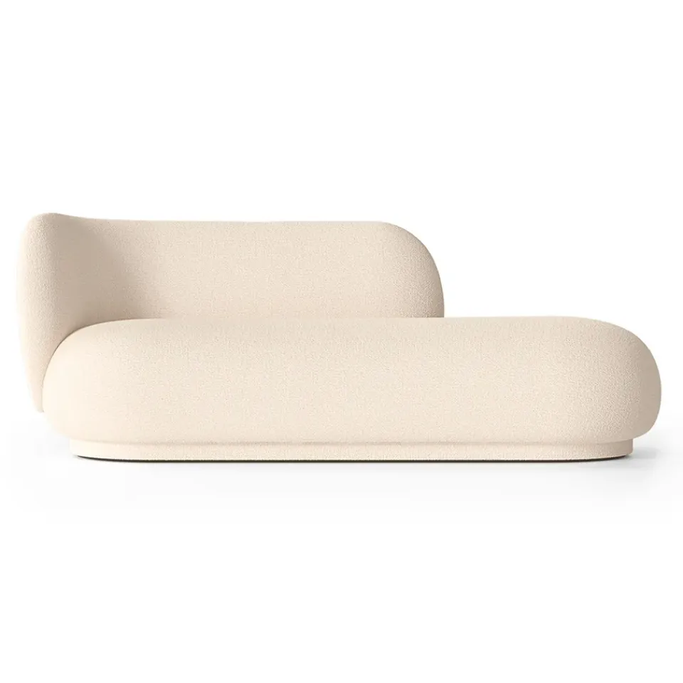 Chaiselongue Diván bouclé Rico izquierda, Wool offwhite*Ferm Living Best