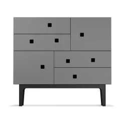 Cómoda Peep B1, Slate grey, lacado negro*Zweed Discount