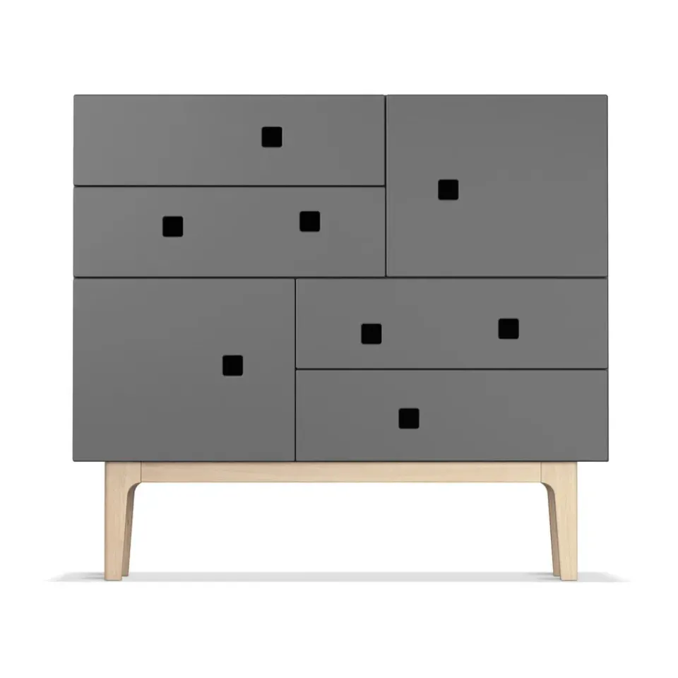 Cómoda Peep B1, Slate grey, roble pigmentado blanco*Zweed Best