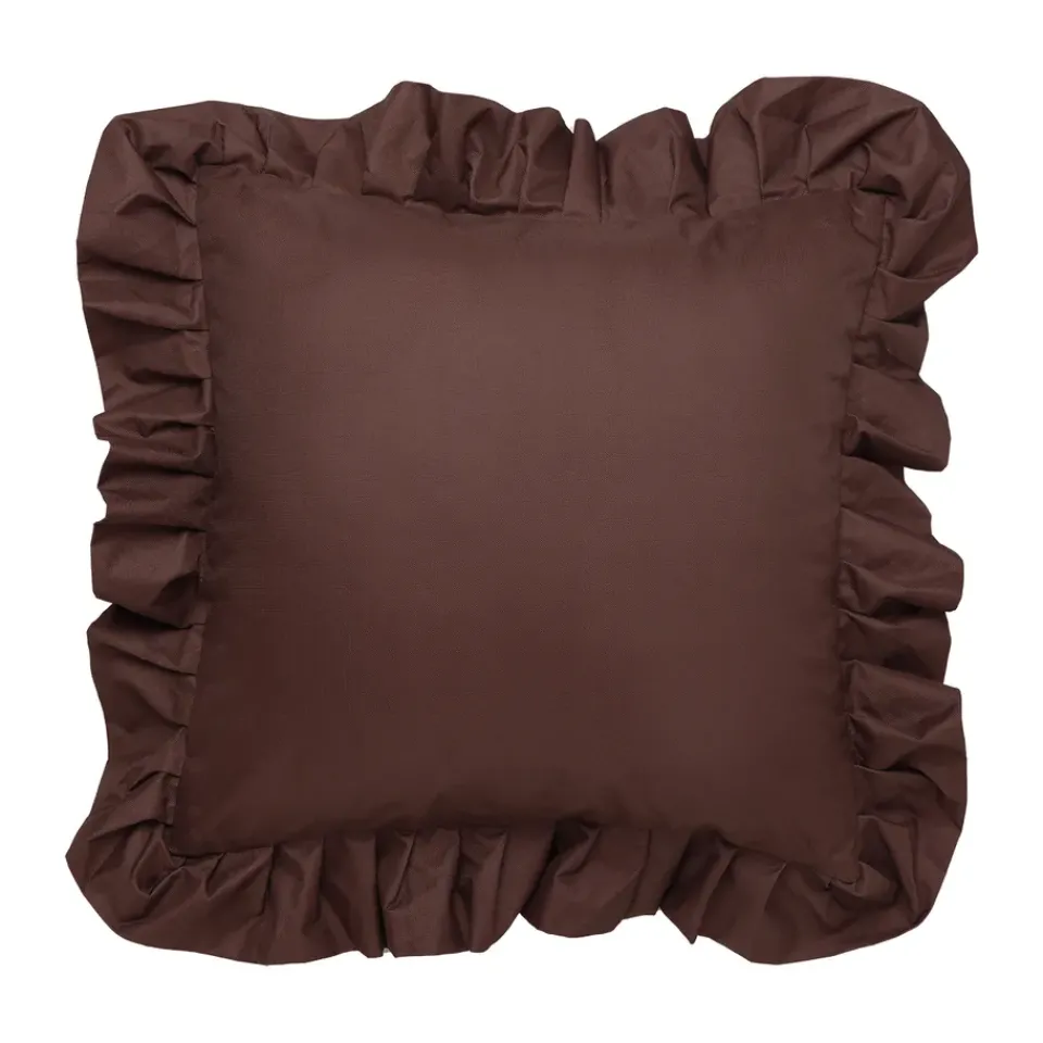 Cojín con volantes Outdoor 45x45 cm, Brown*Garden Glory