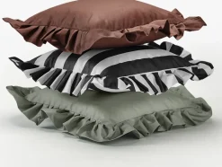 Cojín con volantes Outdoor 45x45 cm, Brown*Garden Glory