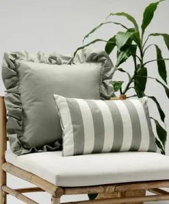 Cojín con volantes Outdoor 45x45 cm, Green*Garden Glory Sale