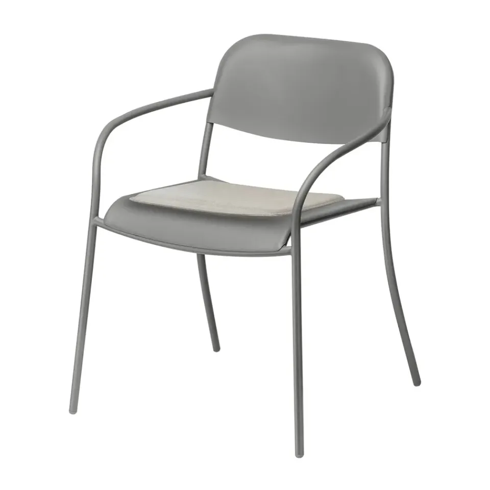 Cojín de asiento para silla YUA y silla con reposabrazos YUA, Melange grey*Blomus Clearance