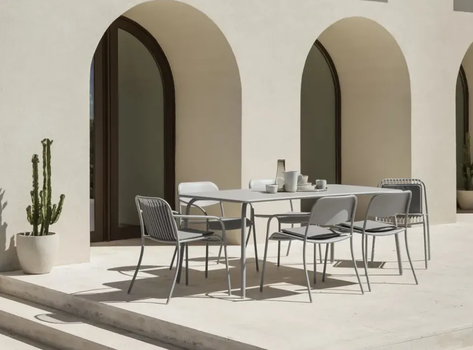 Cojín de asiento para silla YUA y silla con reposabrazos YUA, Melange grey*Blomus Clearance