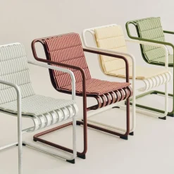 Cojín de asiento Terrazza Folding, Grey bold stripe, 82x40 cm*HAY Discount