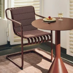 Cojín de asiento Terrazza Folding, Terracotta bold stripe, 82x40 cm*HAY New