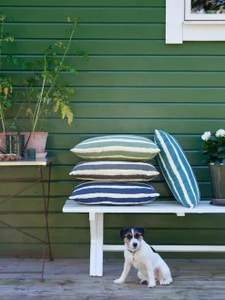Cojín de exterior Block Stripe 40x60 cm, Sage-off white*Chhatwal & Jonsson Clearance