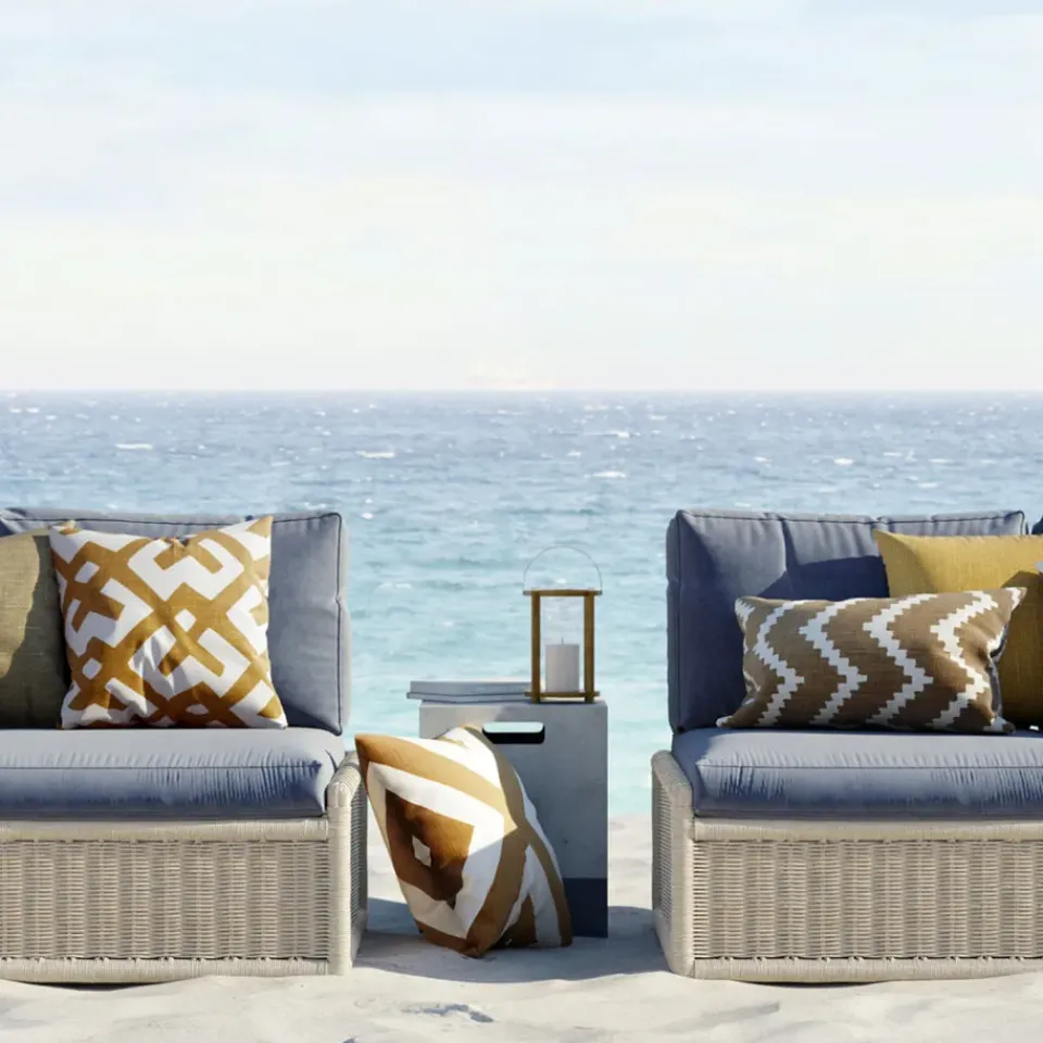 Cojín Ikat Sema, Grey/offwhite, 40 cm*Chhatwal & Jonsson Sale