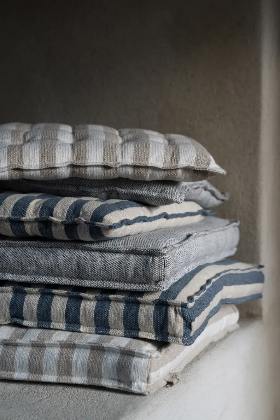 Cojín para asiento 45x45 cm, Blanco-azul*ERNST Best