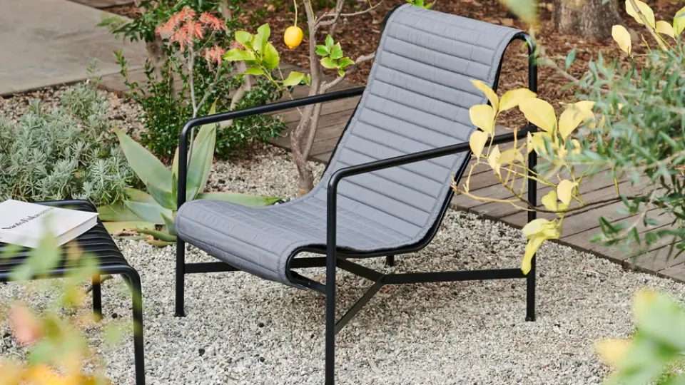 Cojín para Butaca Lounge Palissade High Quilted, Anthracite, para sillón lounge alto*HAY