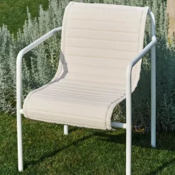Cojín para silla con reposabrazos Palissade Dining Quilted, Cream white*HAY Clearance