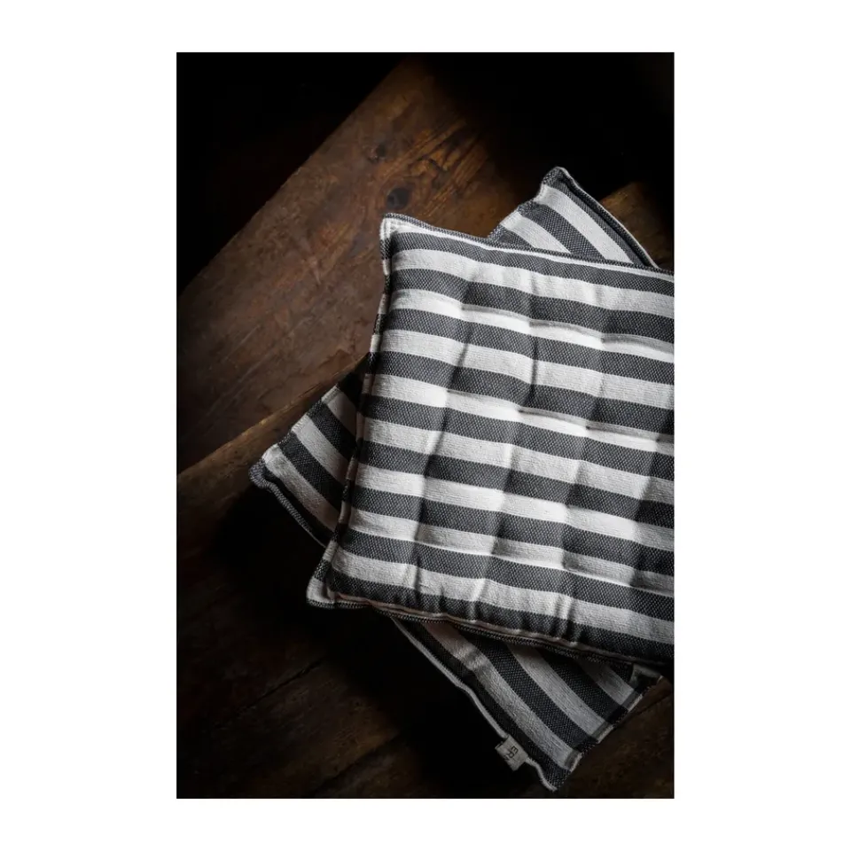Cojín para silla 40x40 cm, Blanco natural-gris oscuro*ERNST Clearance