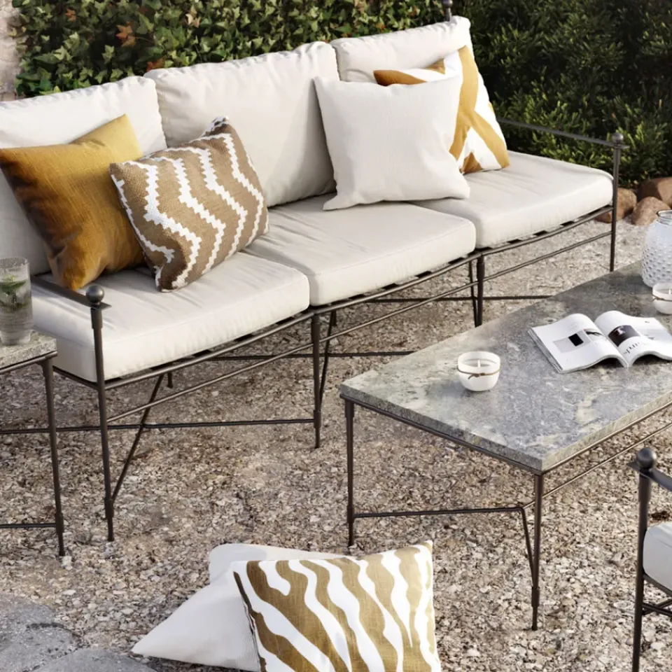 Cojín Zebra Outdoor 50x50 cm, Blue/off white, 50 cm*Chhatwal & Jonsson Sale