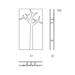 Colgador de pared Tree junior, Roble lacado transparente*Swedese Hot