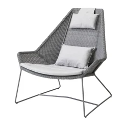 Conjunto de cojines para Butaca Lounge Breeze respaldo alto, Natté light grey*Cane-line